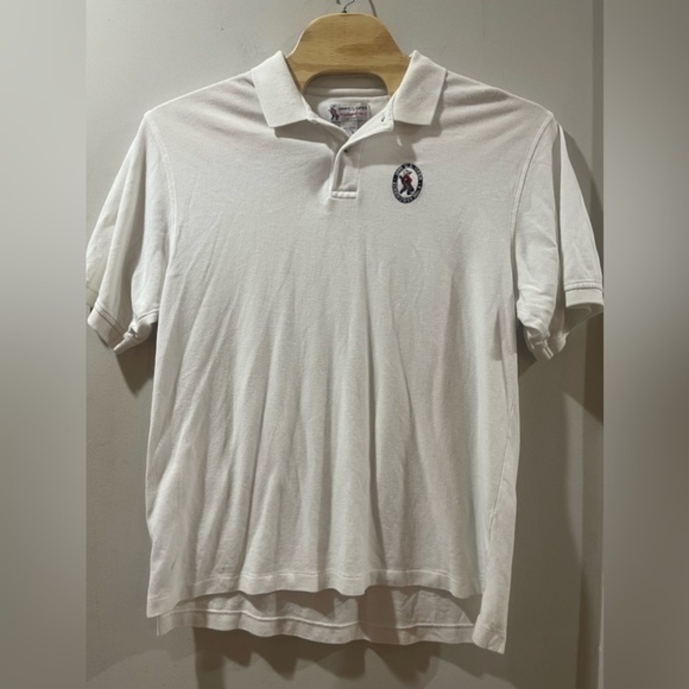 Mens Vintage X Large 1999 US Open Pinehurst‎ No. 2 Polo Shirt White Short Sleeve